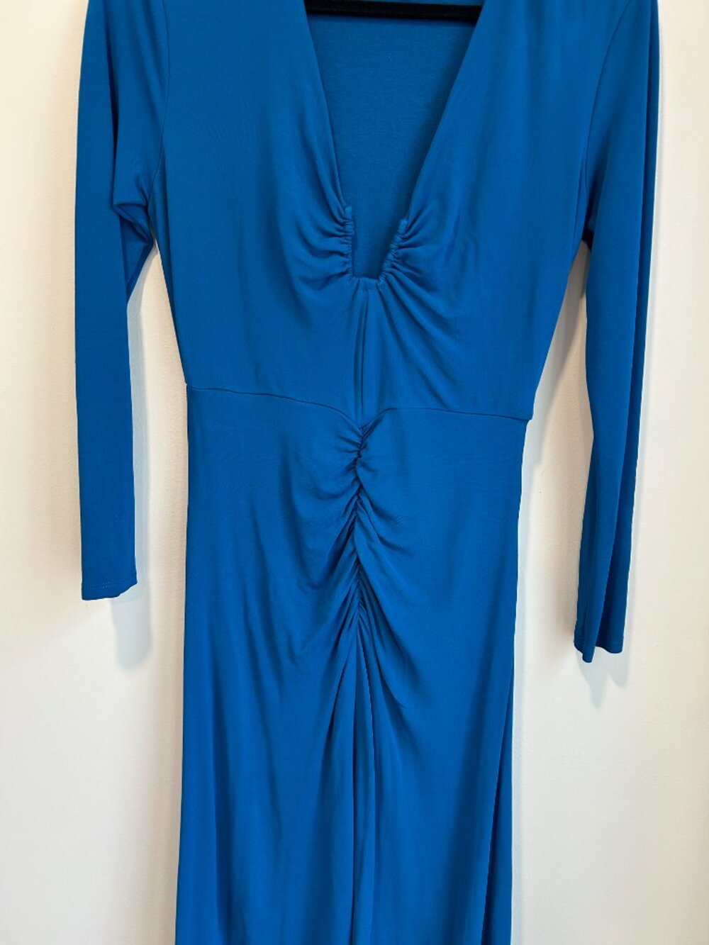 Reiss Teal Blue Long Sleeve Maxi Dress - Picture 5 of 11